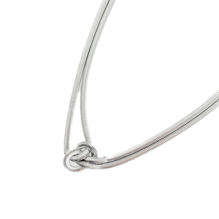 double-strand necklace with knot detail waterproof