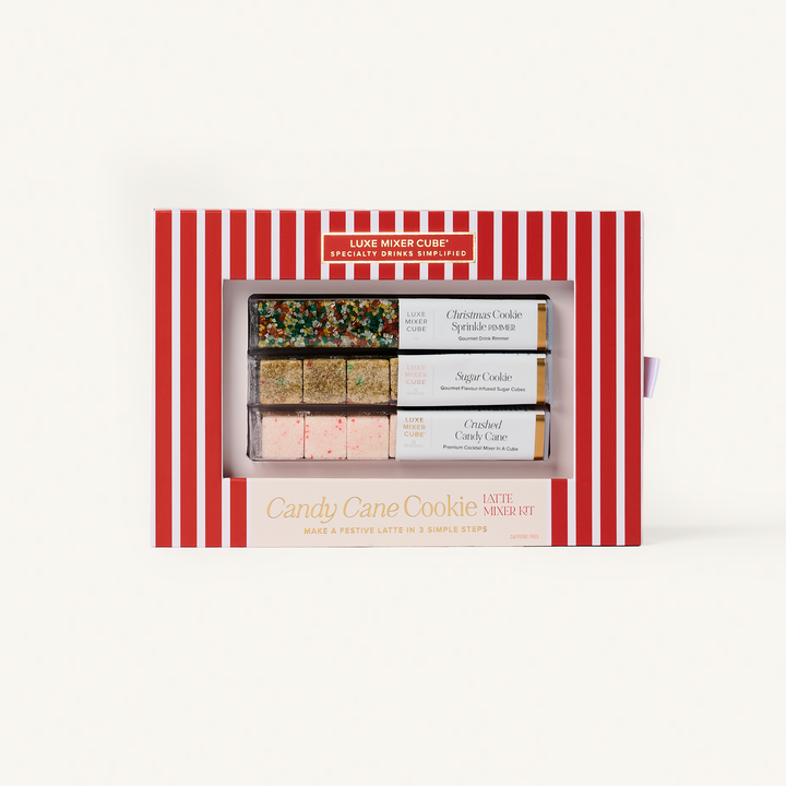 Candy Cane Cookie Latte Café Set