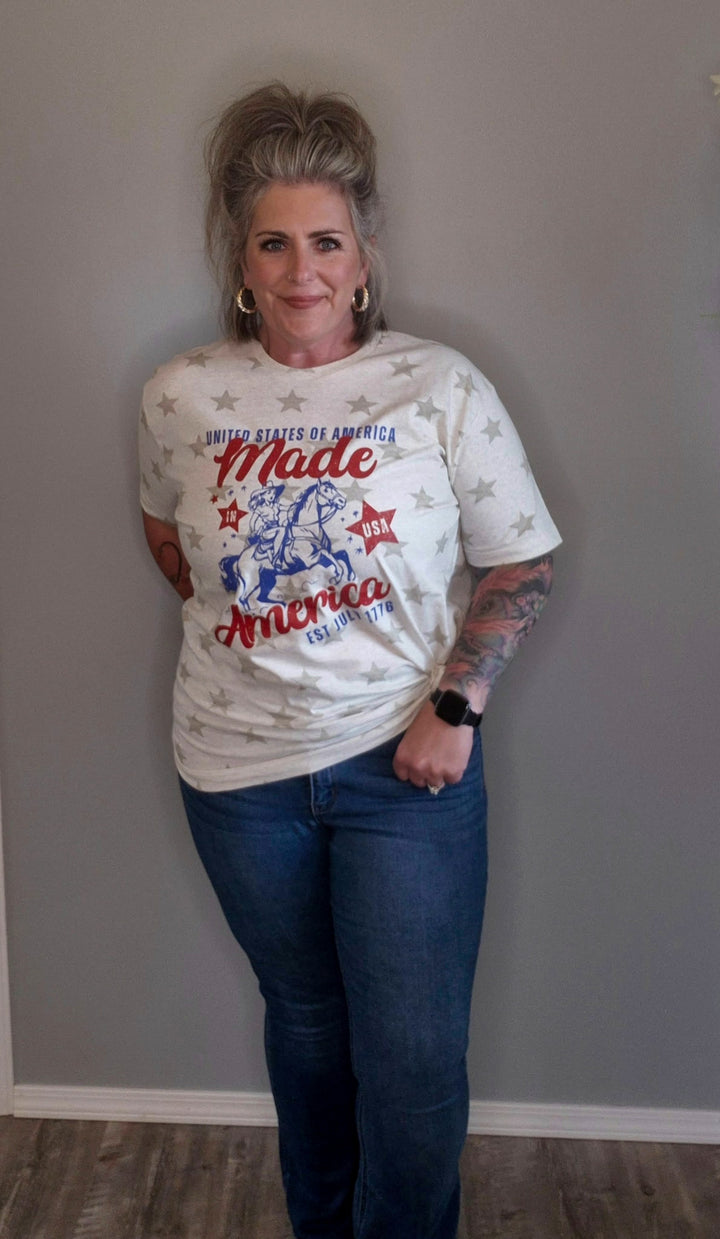 Made in America Cowboy Tee | Vintage Western USA Shirt