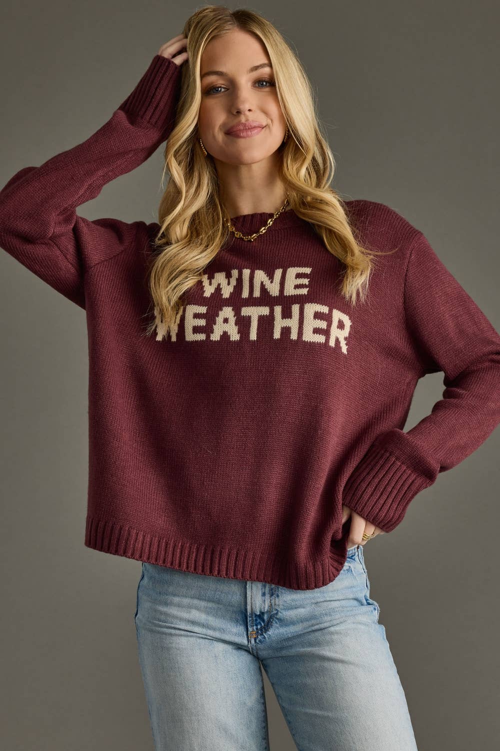 The Wine Weather Sweater