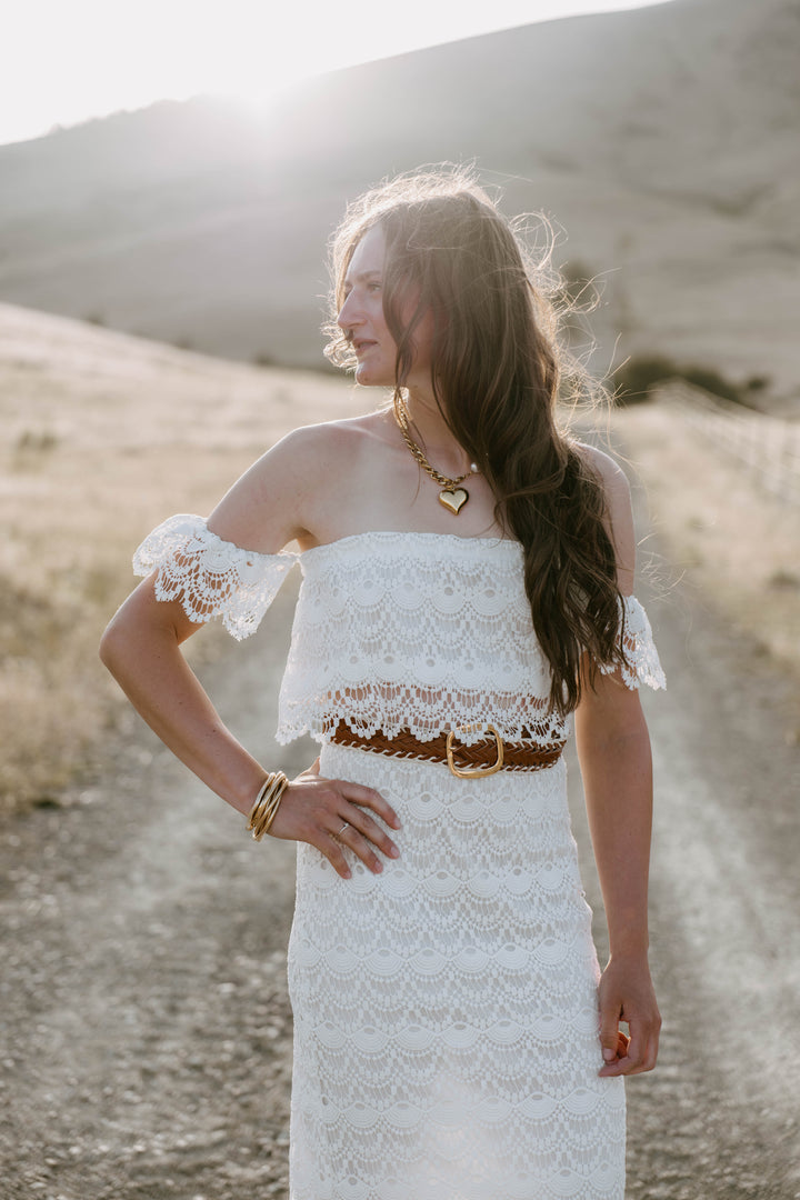 The Alycia Midi Lace Skirt