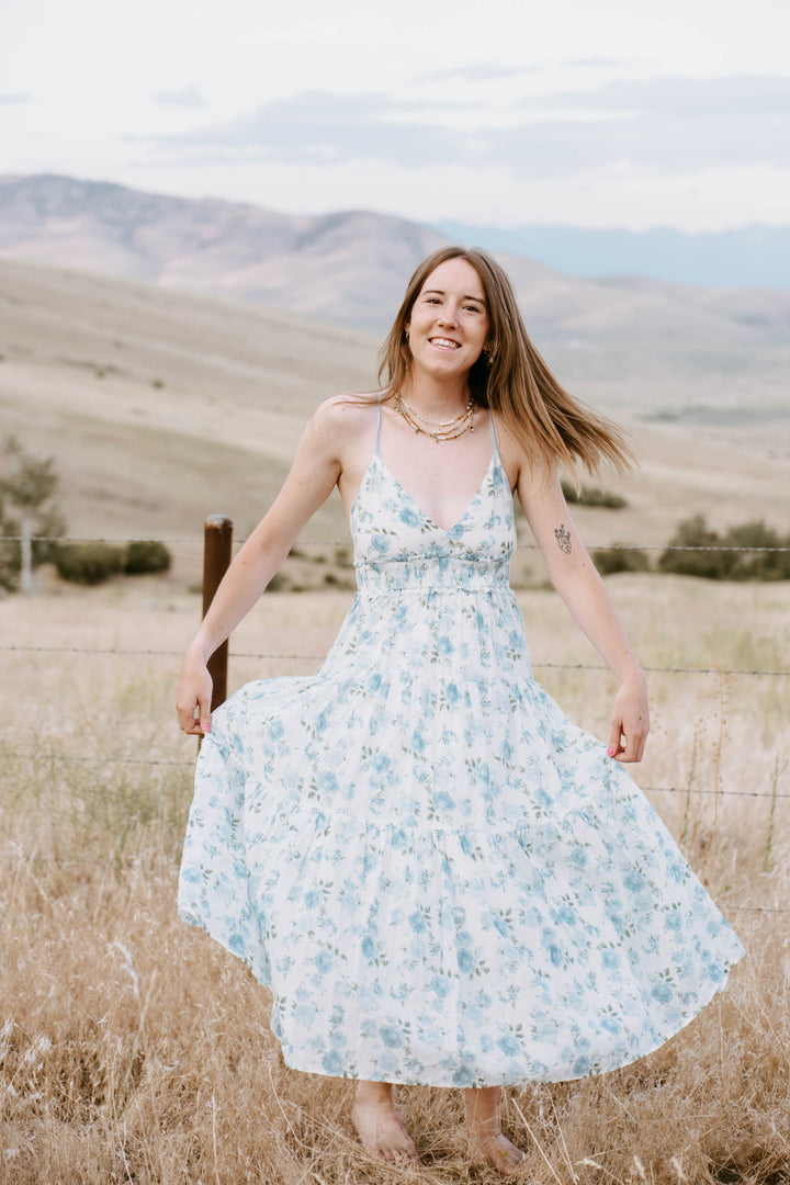 The Delilah Ruffle Midi Dress