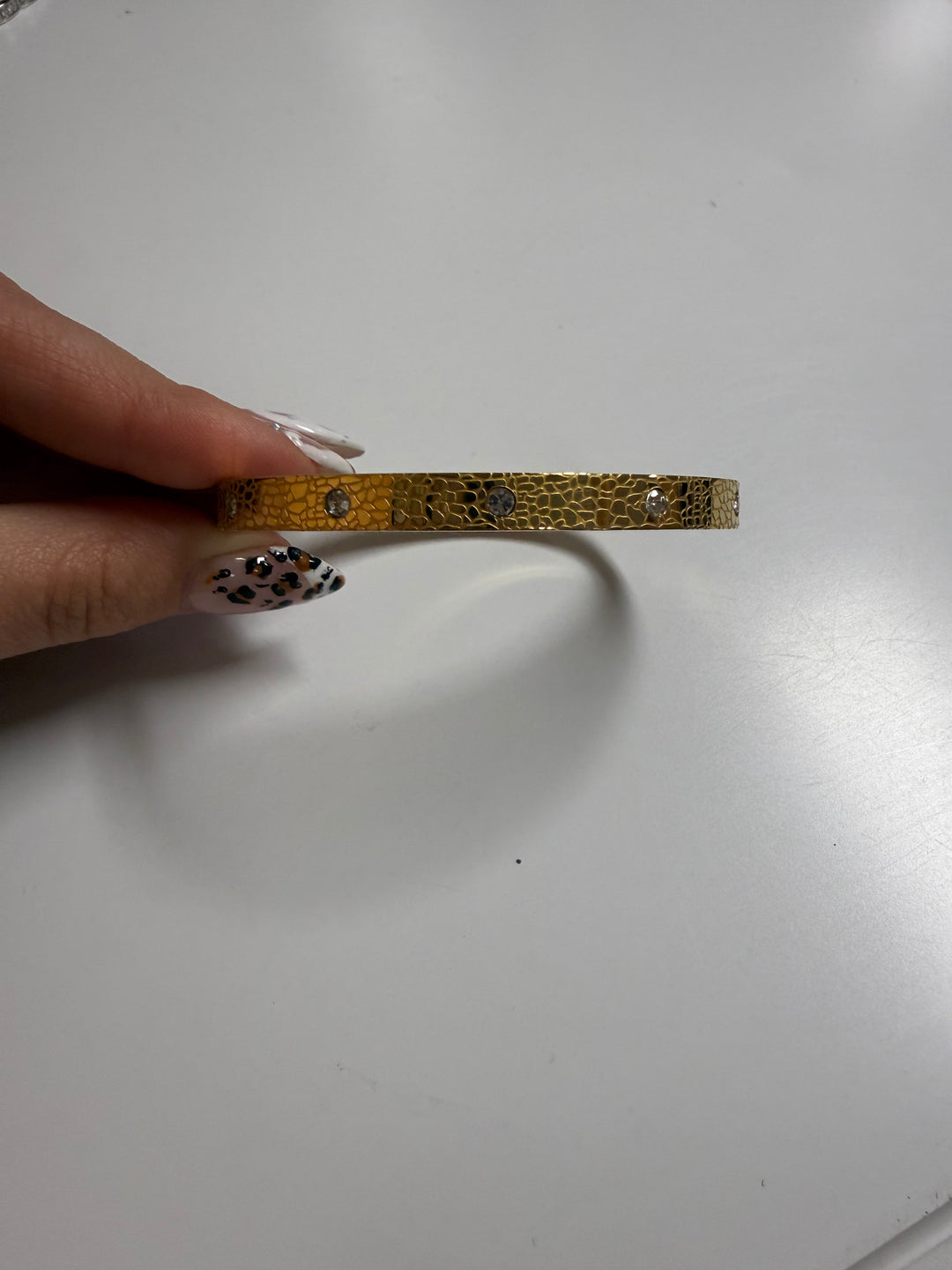 The Valerie Gold Snakeskin Bangle