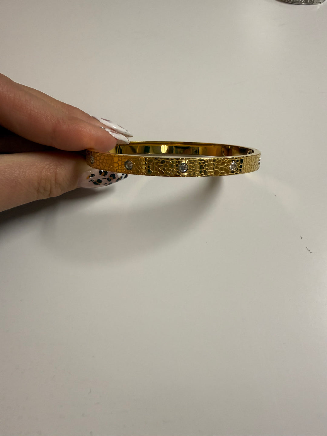 The Valerie Gold Snakeskin Bangle