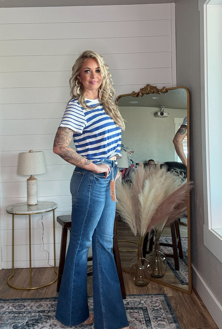 The Harlow High Rise Flare Jean - Timber & Velvet Boutique 