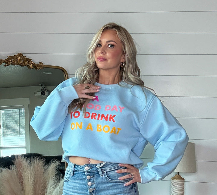 The Boat Day Bliss Sweatshirt - Timber & Velvet Boutique 