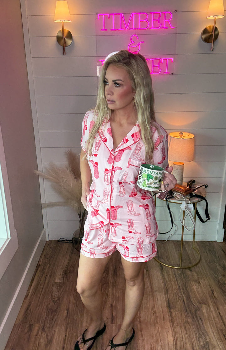 Pink Cowgirl Pajama Set