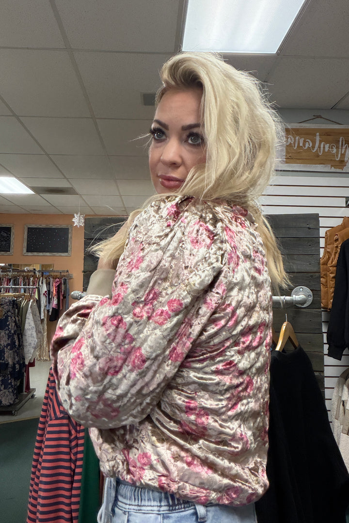 The Loretta Velvet Bomber Jacket