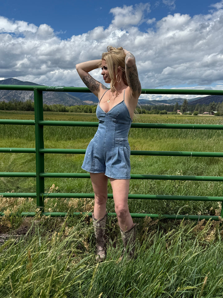 The Kailee Denim Romper