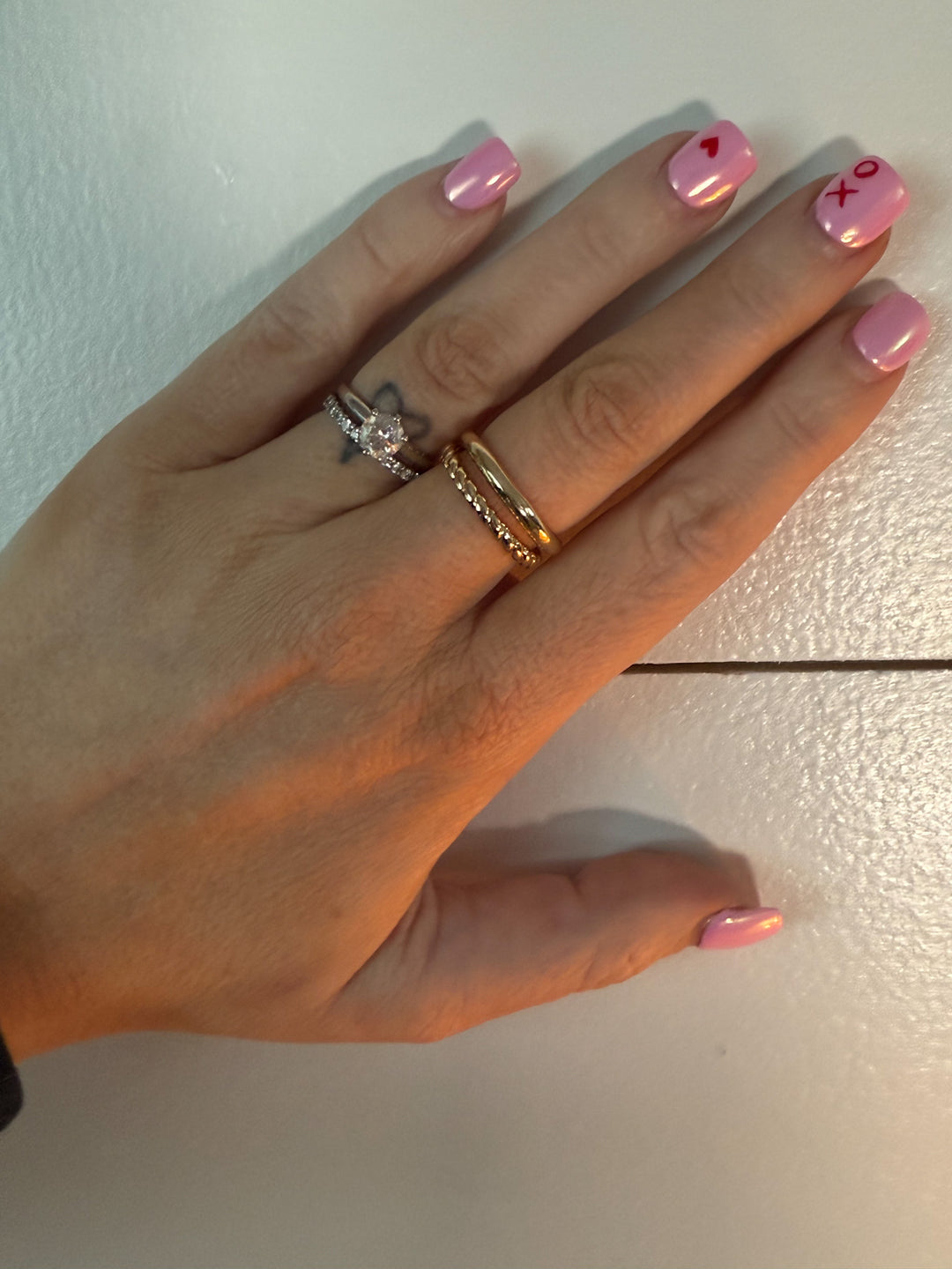 Solstice Wrap Ring -  layered, open-wrap design, adjustable, gold 