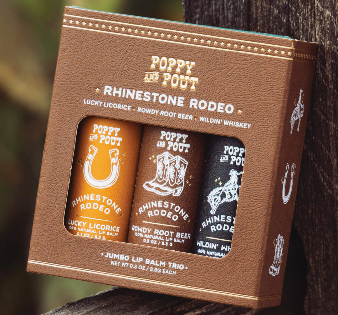 Lip Balm Trio - Poppy & Pout Rhinestone Rodeo Limited Edition