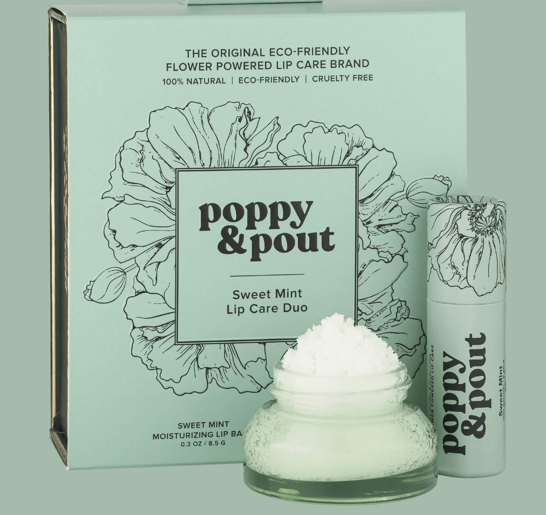 Poppy & Pout Sweet Mint Lip Care Duo