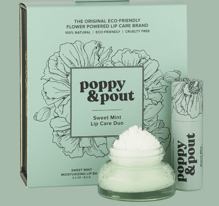 Poppy & Pout Sweet Mint Lip Care Duo