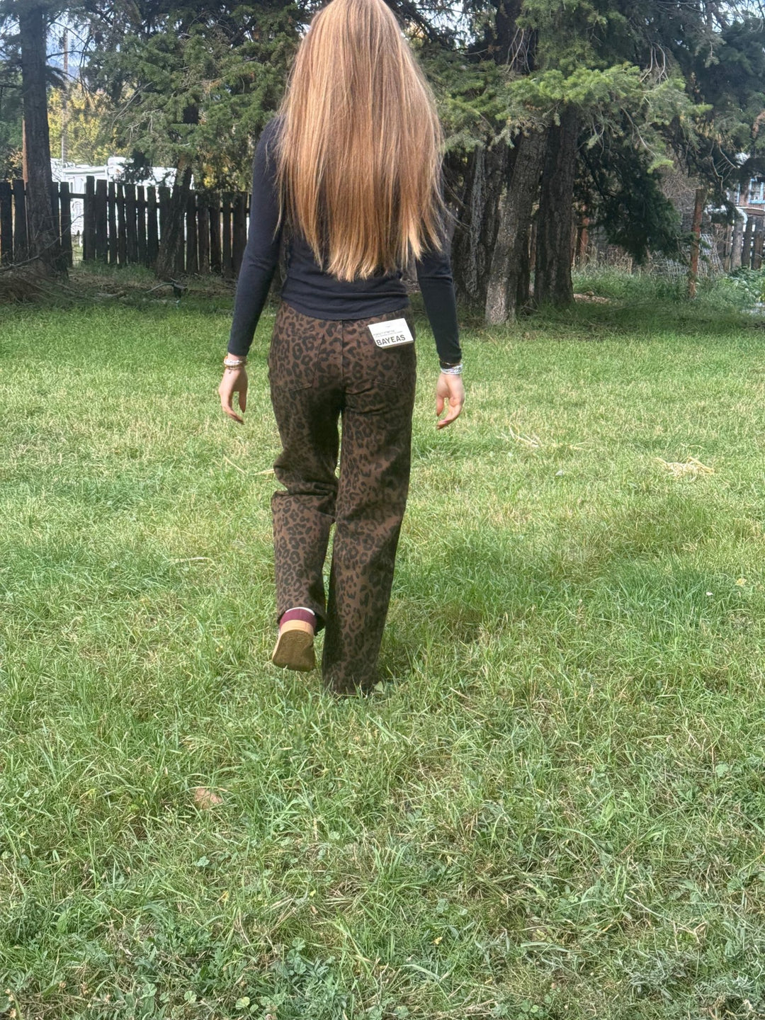 Bayeas High-Rise Leopard Print Straight Leg Pants – Coffee Brown - Timber &amp; Velvet Boutique