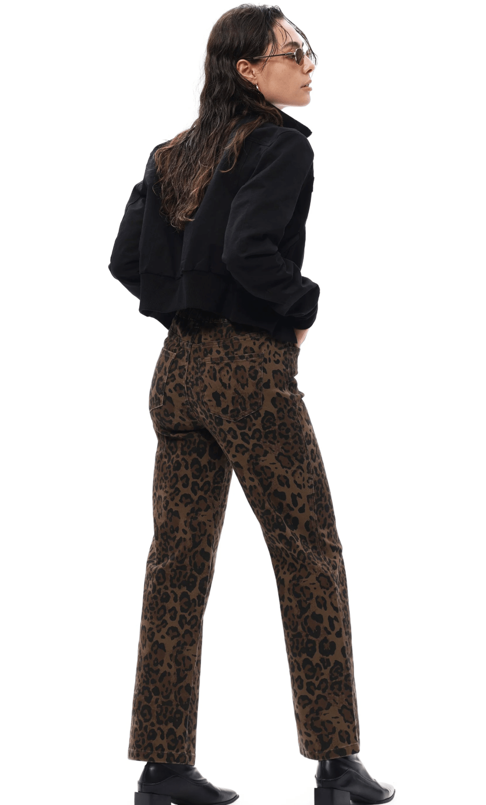 Bayeas High-Rise Leopard Print Straight Leg Pants – Coffee Brown - Timber &amp; Velvet Boutique