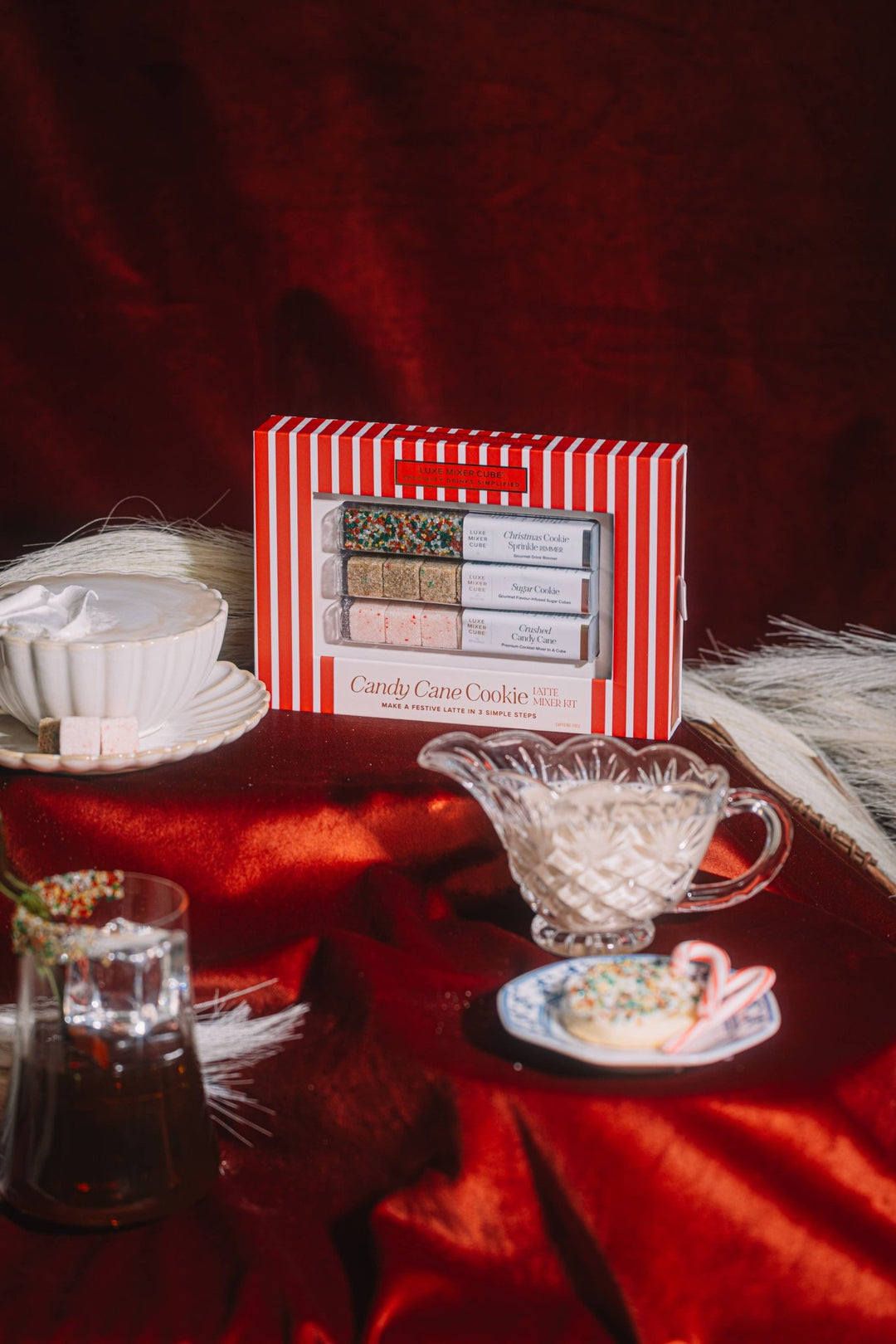 Candy Cane Cookie Latte Café Set - Timber &amp; Velvet Boutique
