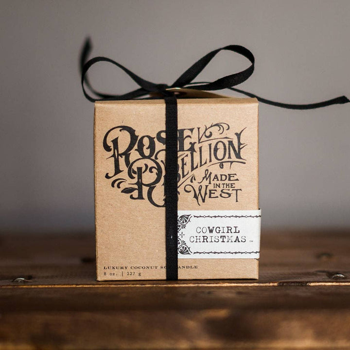 Cowgirl Christmas Candle | Spiced Cranberry &amp; Western Mulling Spices - Timber &amp; Velvet Boutique