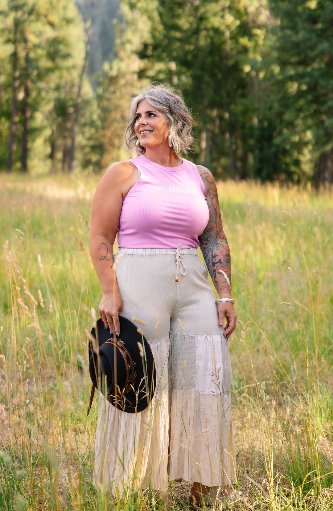 Dallas Tiered Patchwork Boho Wide-Leg Pants - Timber &amp; Velvet Boutique