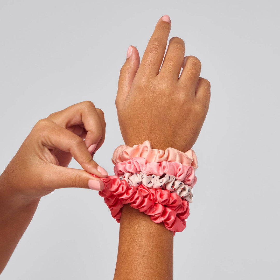 Kitsch Ruched Satin Scrunchie Set