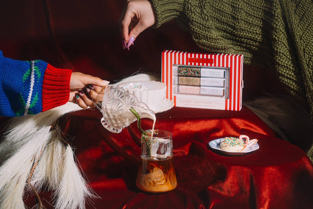 Candy Cane Cookie Latte Café Set