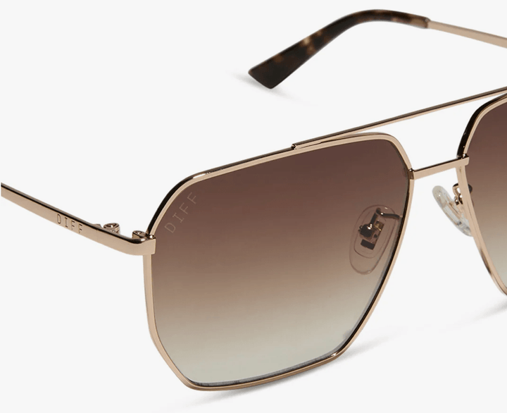 DIFF Berkely Sunglasses – Gold + Brown Gradient Polarized - Timber &amp; Velvet Boutique
