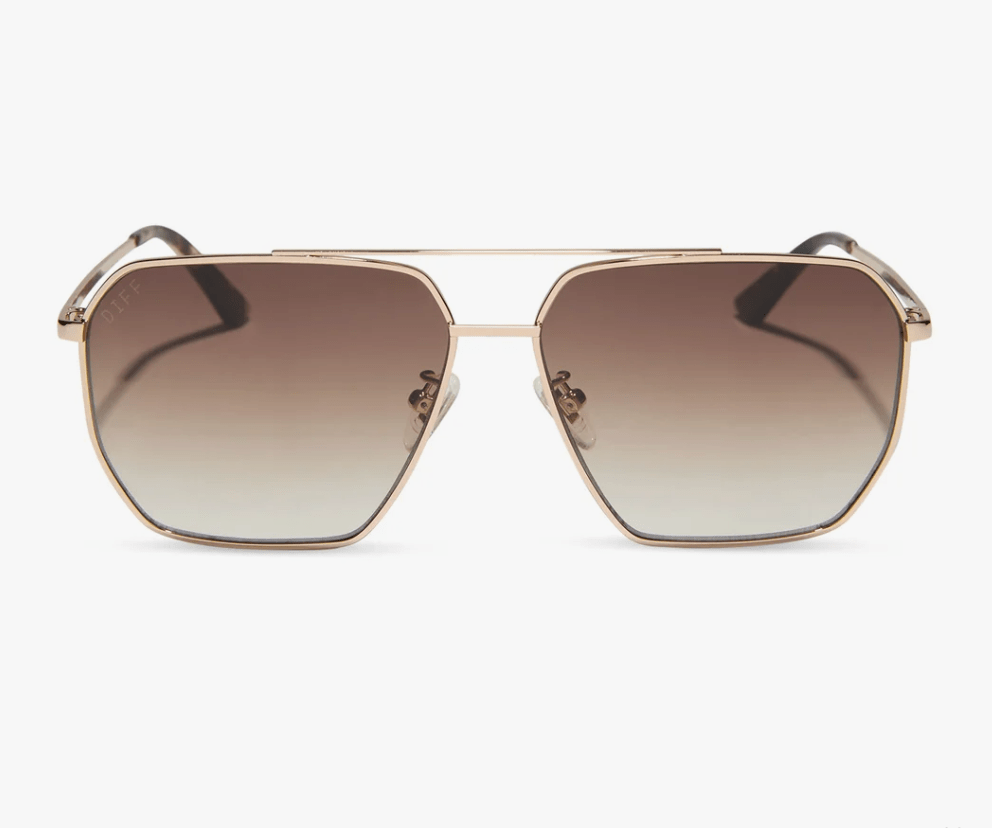 DIFF Berkely Sunglasses – Gold + Brown Gradient Polarized - Timber &amp; Velvet Boutique
