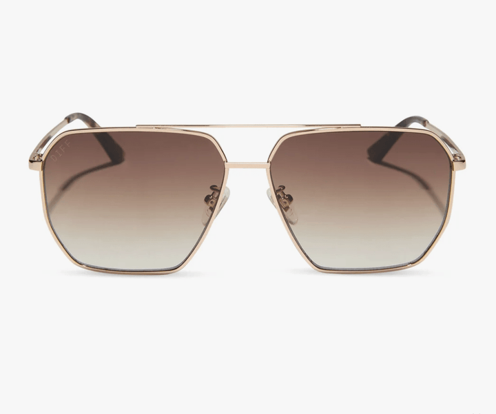 DIFF Berkely Sunglasses – Gold + Brown Gradient Polarized - Timber &amp; Velvet Boutique