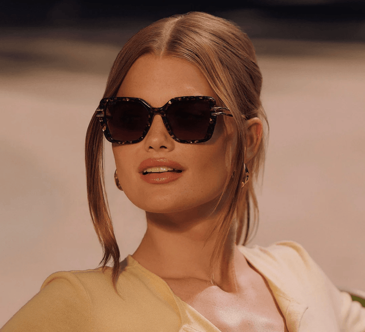 DIFF Dasha Sunglasses – Glitter Tortoise + Brown - Timber &amp; Velvet Boutique