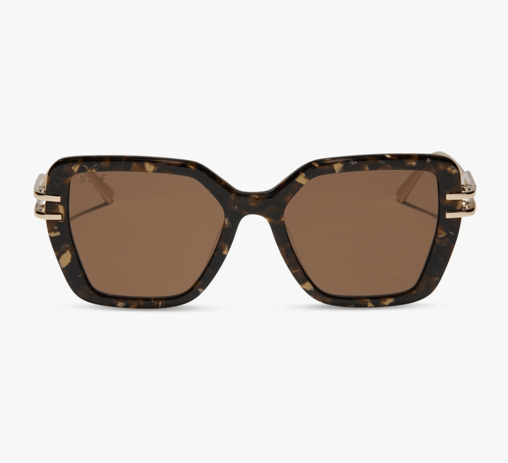 DIFF Dasha Sunglasses – Glitter Tortoise + Brown - Timber &amp; Velvet Boutique