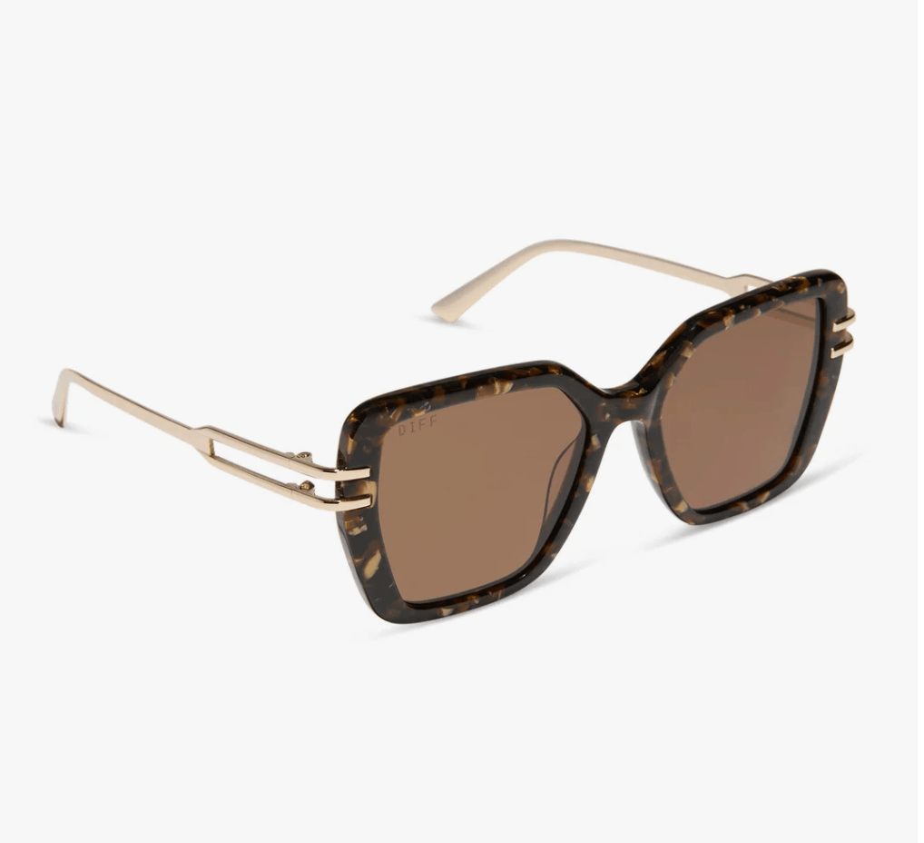 DIFF Dasha Sunglasses – Glitter Tortoise + Brown - Timber &amp; Velvet Boutique