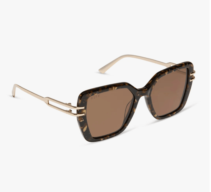 DIFF Dasha Sunglasses – Glitter Tortoise + Brown - Timber &amp; Velvet Boutique