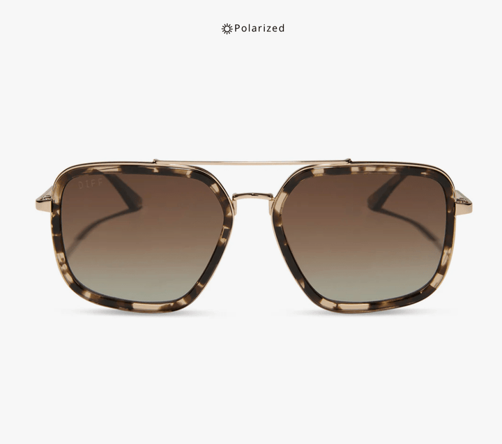 DIFF Jordan Sunglasses – Espresso Tortoise + Brown Gradient Polarized - Timber &amp; Velvet Boutique
