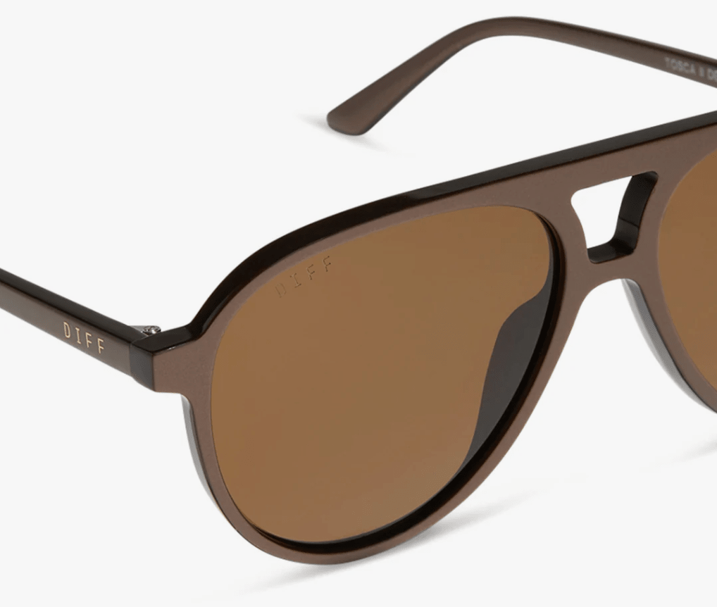 DIFF Tosca II Sunglasses – Moscow Mule + Brown Polarized - Timber &amp; Velvet Boutique