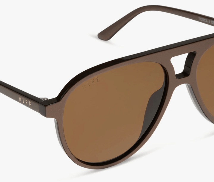 DIFF Tosca II Sunglasses – Moscow Mule + Brown Polarized - Timber &amp; Velvet Boutique