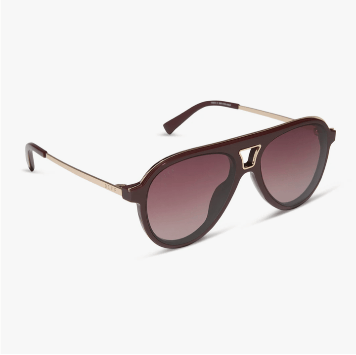DIFF Tosca II Sunglasses – Rugby Red + Burgundy Gradient Polarized - Timber &amp; Velvet Boutique