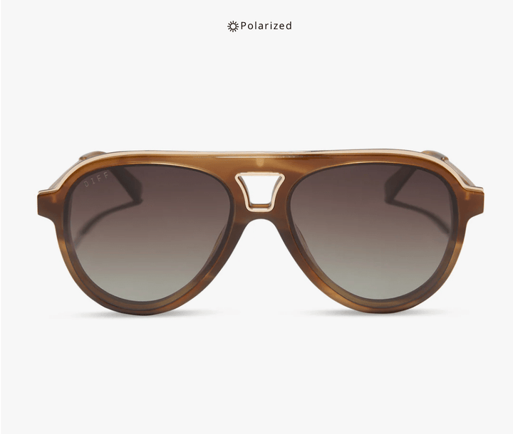 DIFF Tosca III Sunglasses – Tawny Tortoise + Brown Gradient Polarized - Timber &amp; Velvet Boutique