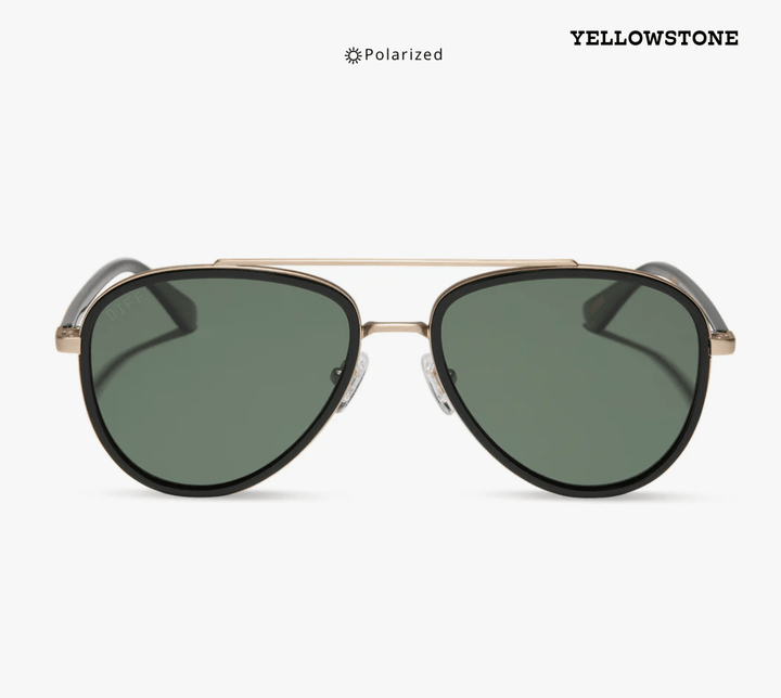 DIFF x Yellowstone Rip Wheeler II Sunglasses – Black + G15 Polarized - Timber &amp; Velvet Boutique