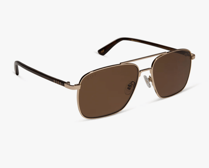 DIFF x Yellowstone Rip Wheeler Sunglasses – Gold + Brown Polarized - Timber &amp; Velvet Boutique