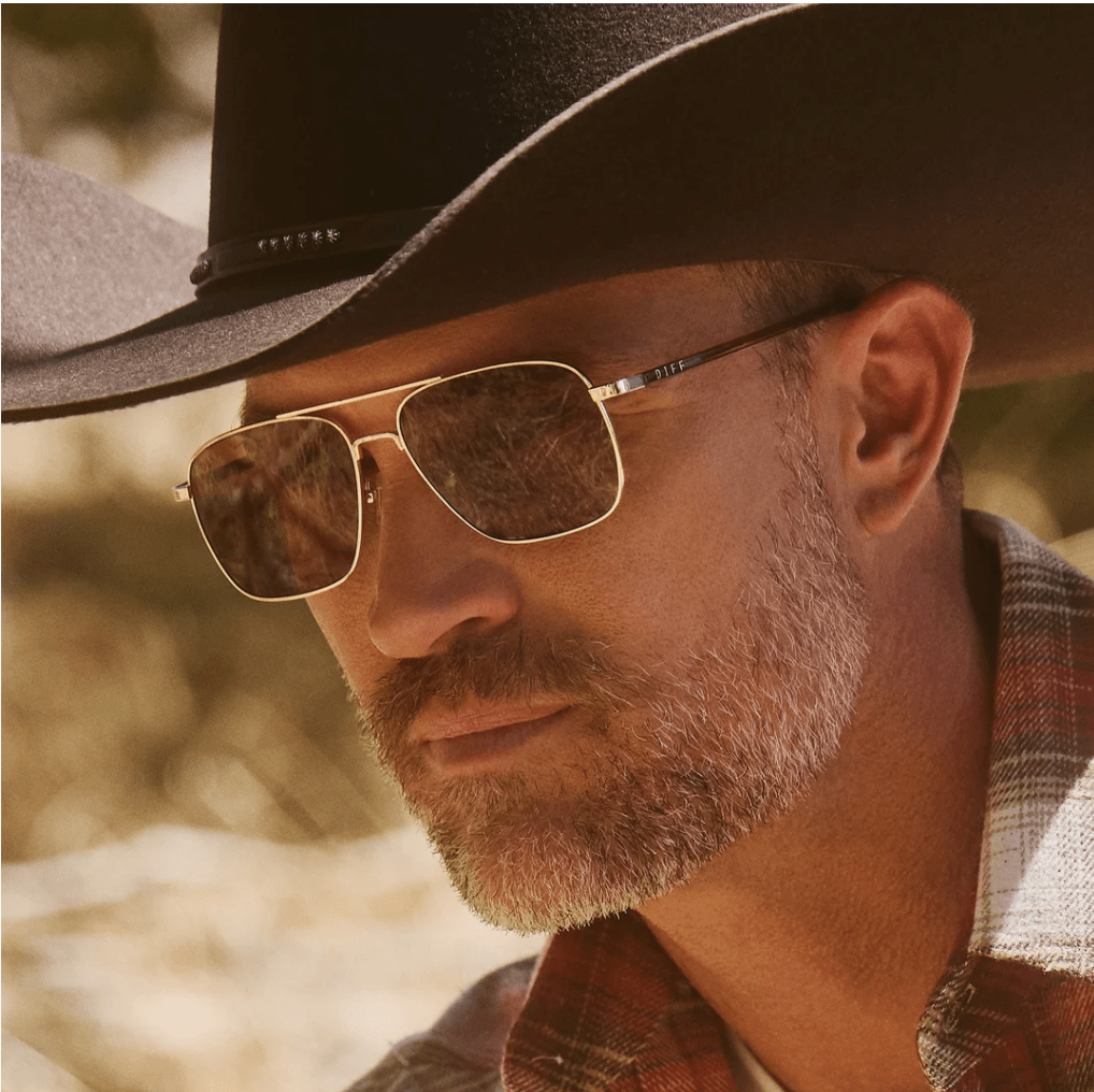 DIFF x Yellowstone Rip Wheeler Sunglasses – Gold + Brown Polarized - Timber &amp; Velvet Boutique