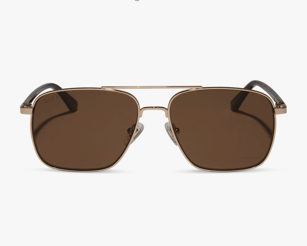 DIFF x Yellowstone Rip Wheeler Sunglasses – Gold + Brown Polarized - Timber &amp; Velvet Boutique