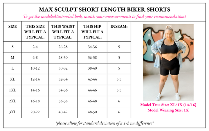 PRE-ORDER Max Sculpt Ribbed Short Length Biker Shorts - Timber & Velvet Boutique 