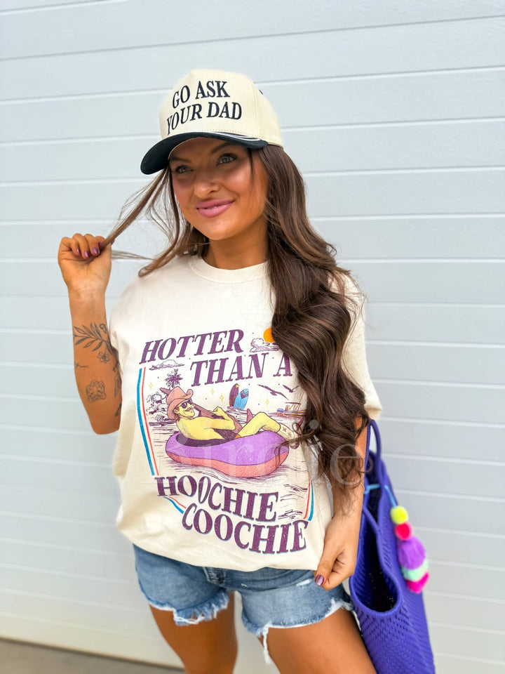 Hotter Than A Hoochie Retro Country Graphic Tee - Timber &amp; Velvet Boutique