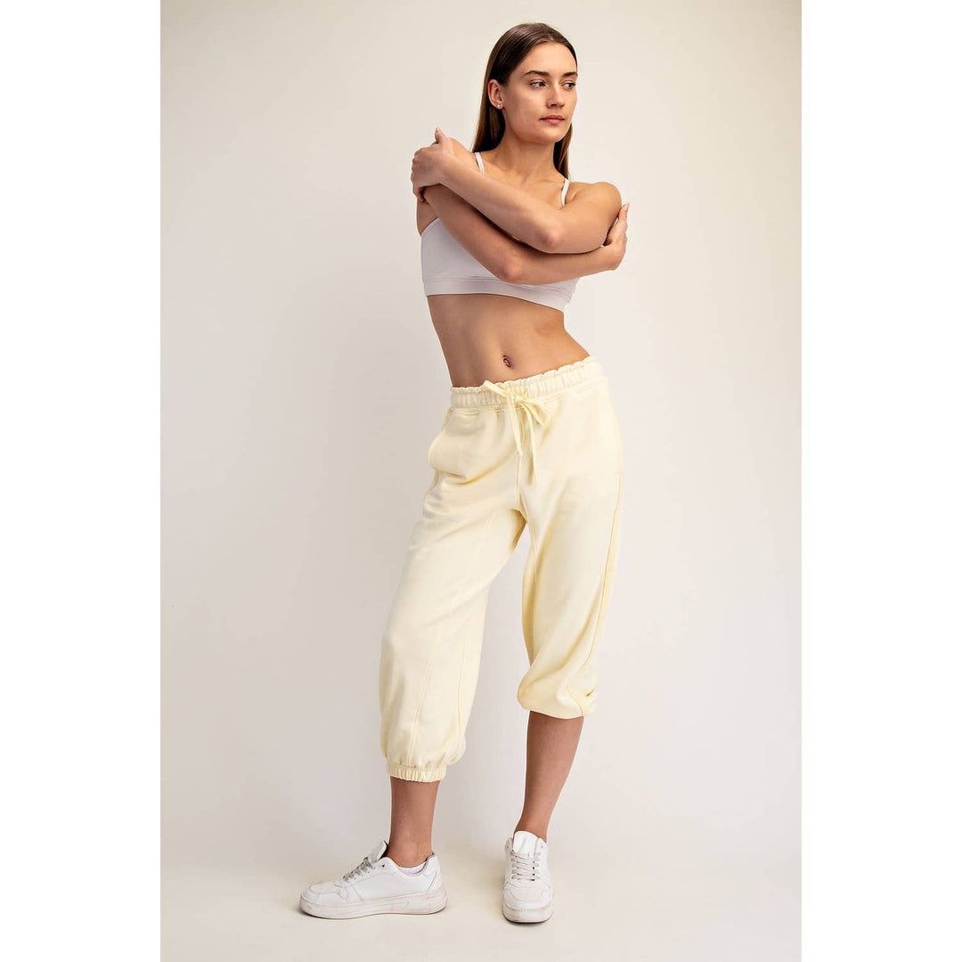 Lainey French Terry Cropped Joggers | Soft Relaxed Loungewear - Timber &amp; Velvet Boutique