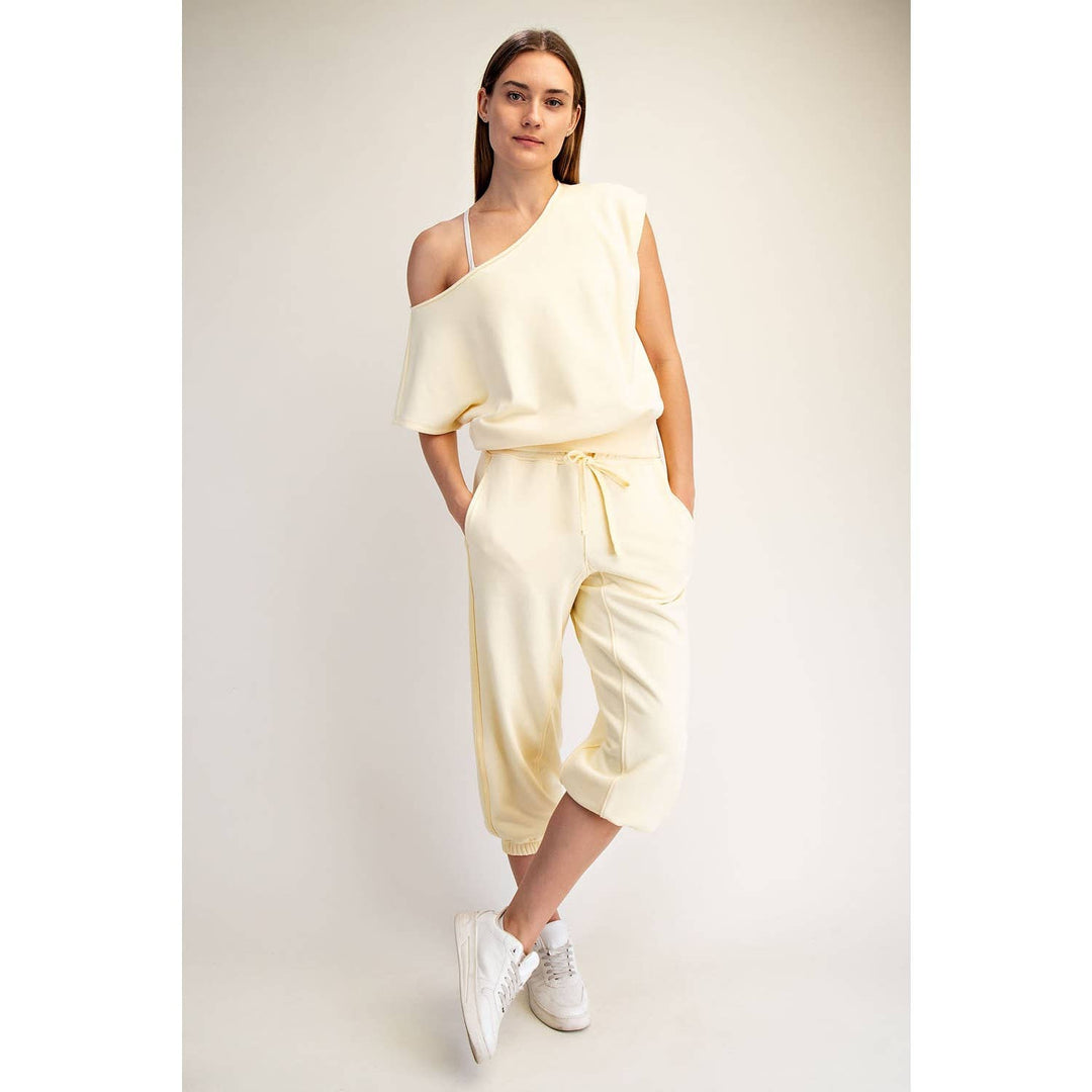 Lainey French Terry Cropped Joggers | Soft Relaxed Loungewear - Timber &amp; Velvet Boutique