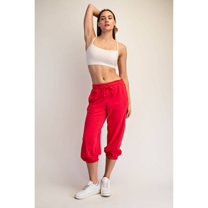 Lainey French Terry Cropped Joggers | Soft Relaxed Loungewear - Timber &amp; Velvet Boutique