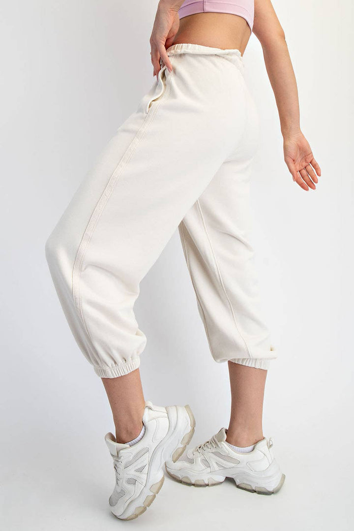 Lainey French Terry Cropped Joggers | Soft Relaxed Loungewear - Timber &amp; Velvet Boutique