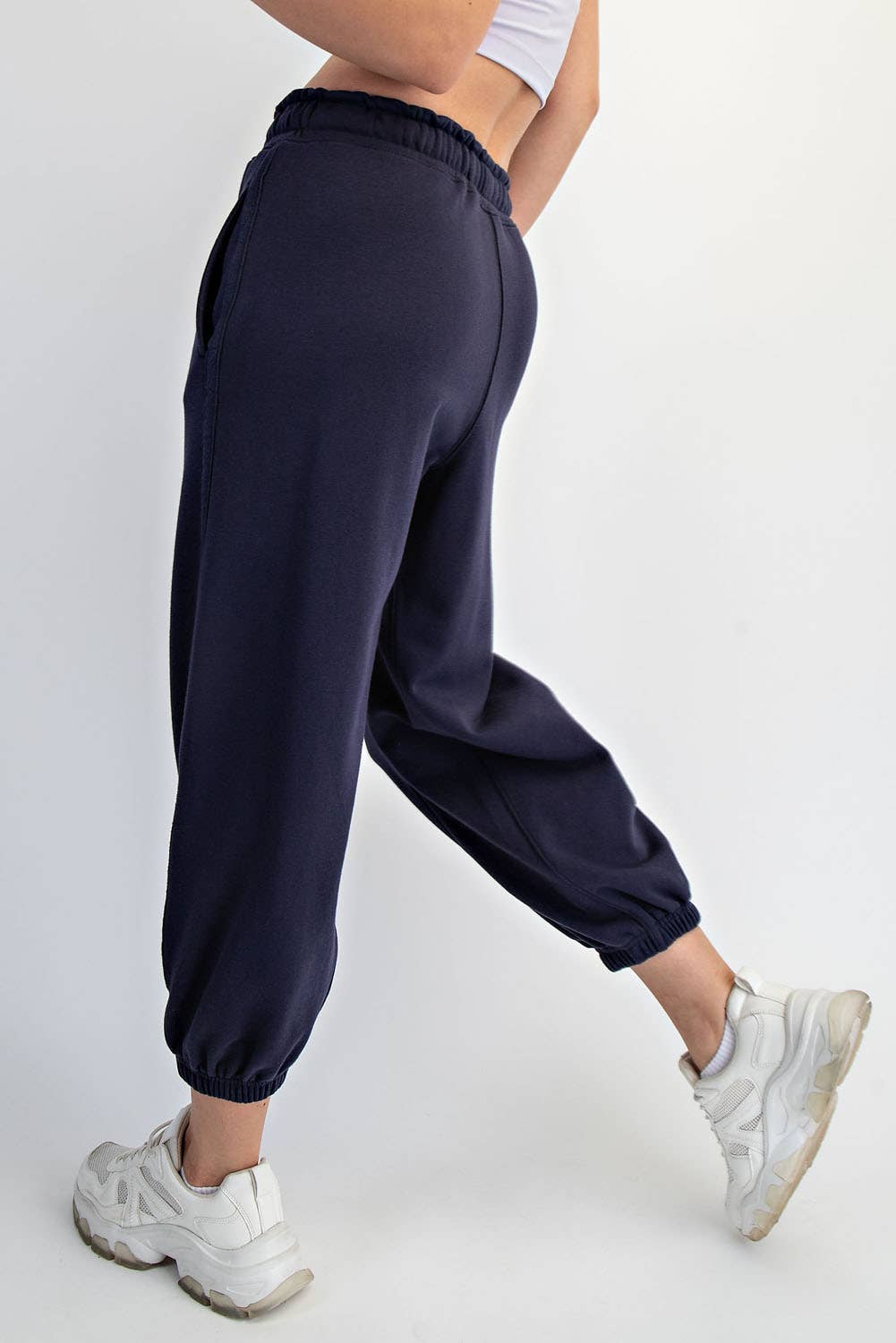 Lainey French Terry Cropped Joggers | Soft Relaxed Loungewear - Timber &amp; Velvet Boutique