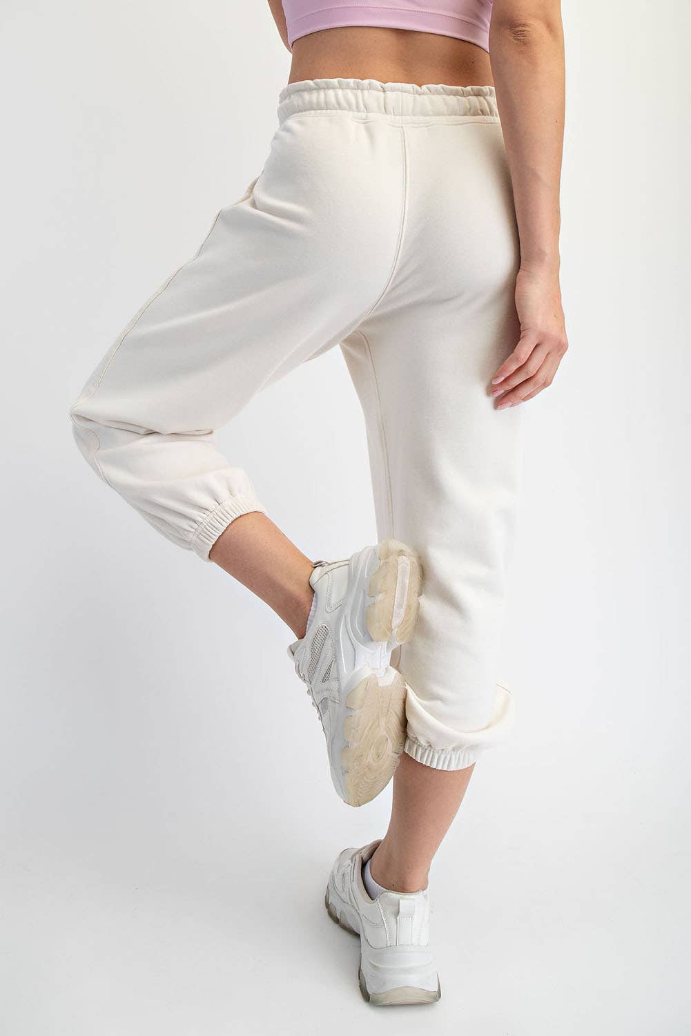 Lainey French Terry Cropped Joggers | Soft Relaxed Loungewear - Timber &amp; Velvet Boutique