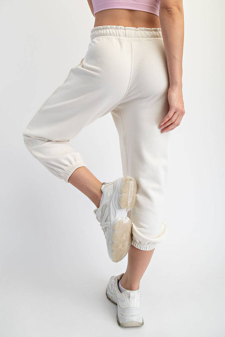 Lainey French Terry Cropped Joggers | Soft Relaxed Loungewear - Timber &amp; Velvet Boutique
