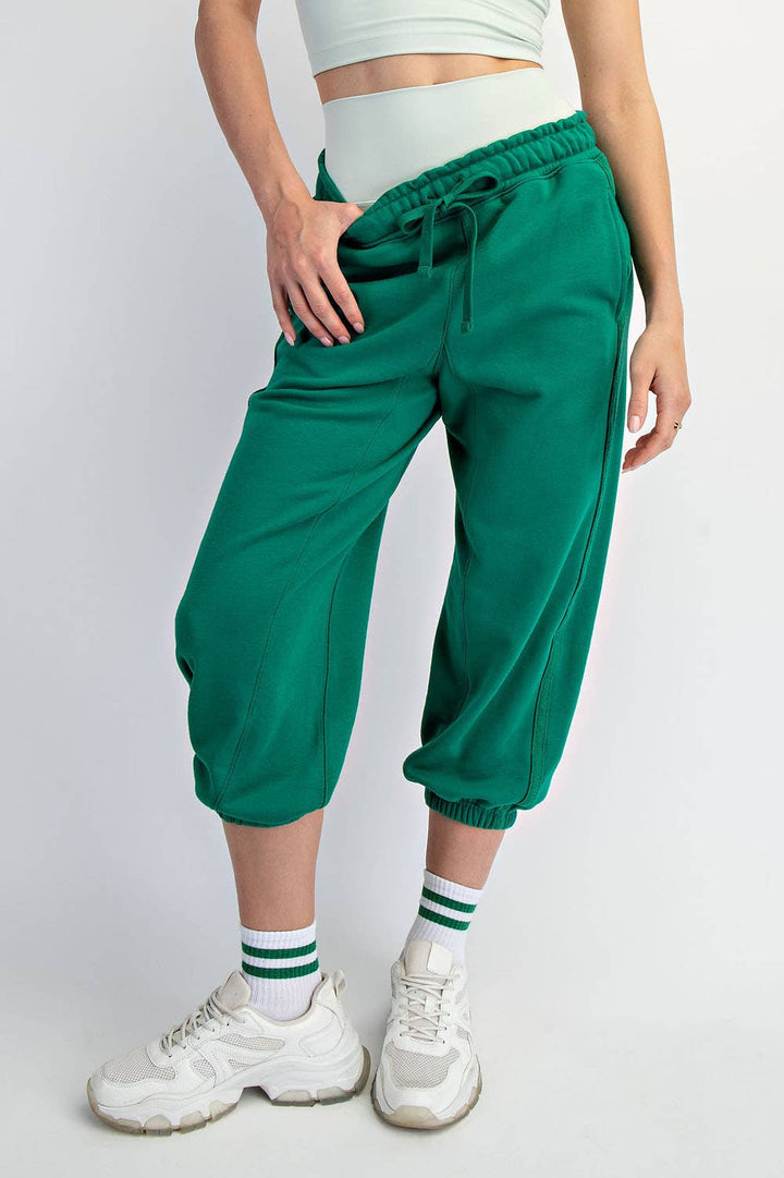 Lainey French Terry Cropped Joggers | Soft Relaxed Loungewear - Timber &amp; Velvet Boutique